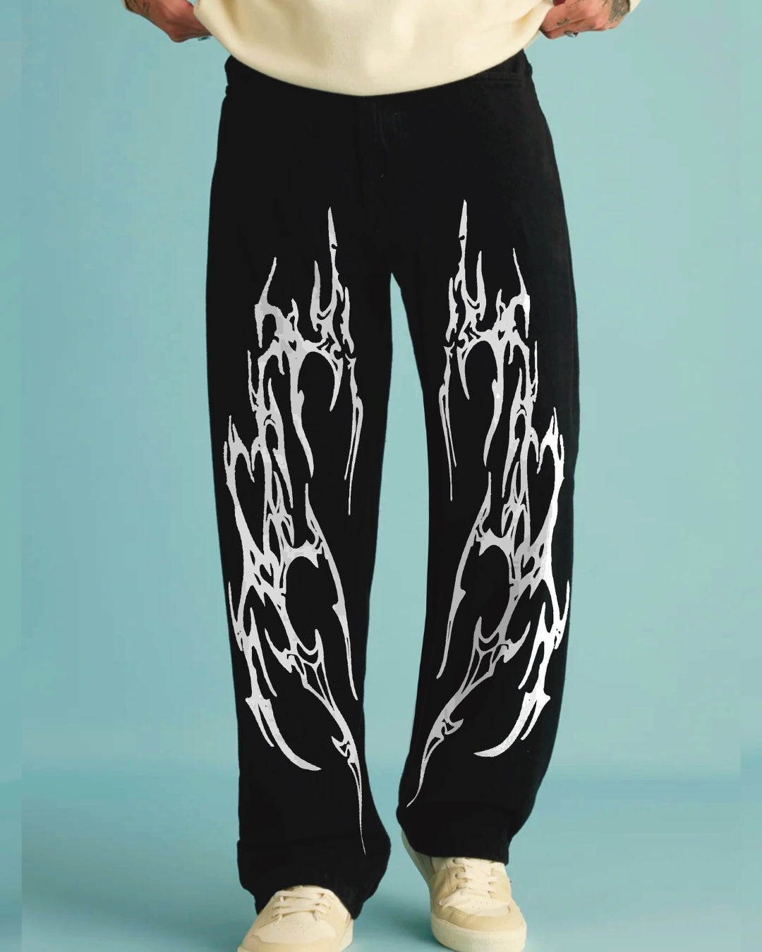 Unisex Black Ultrasoft Cotton Pant - Slasher Graphic