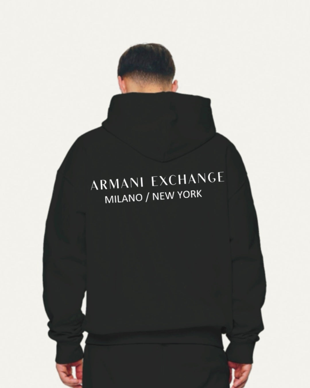 Unisex Black Oversized Hoodie - NY Ar'mani