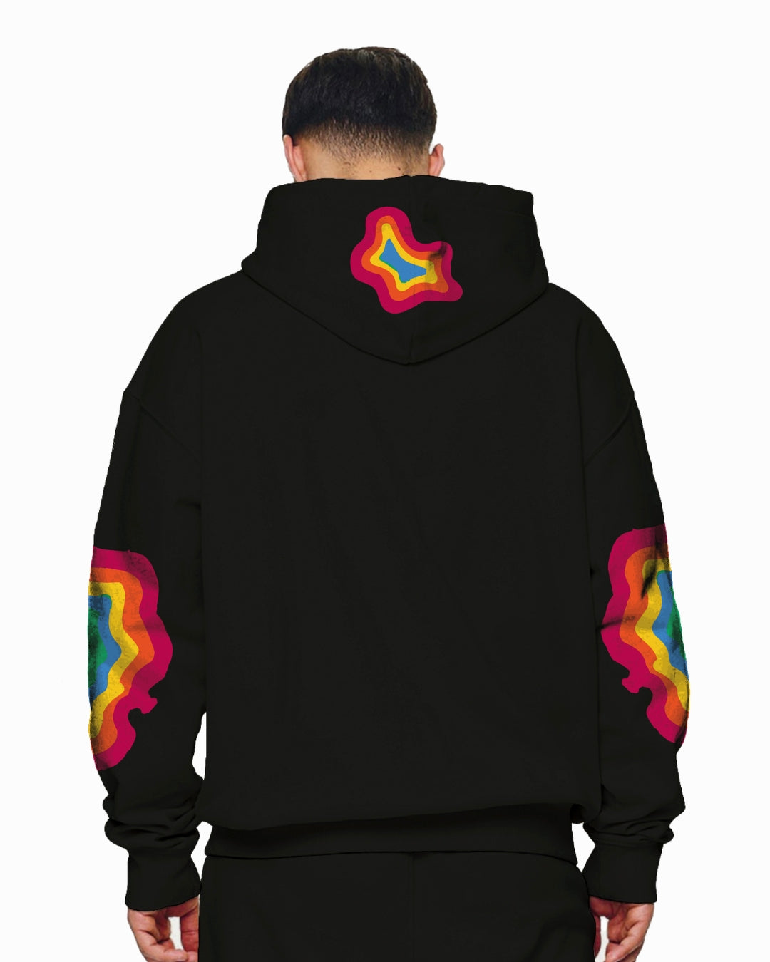 Unisex Black Oversized Hoodie - Color Drop 2.0