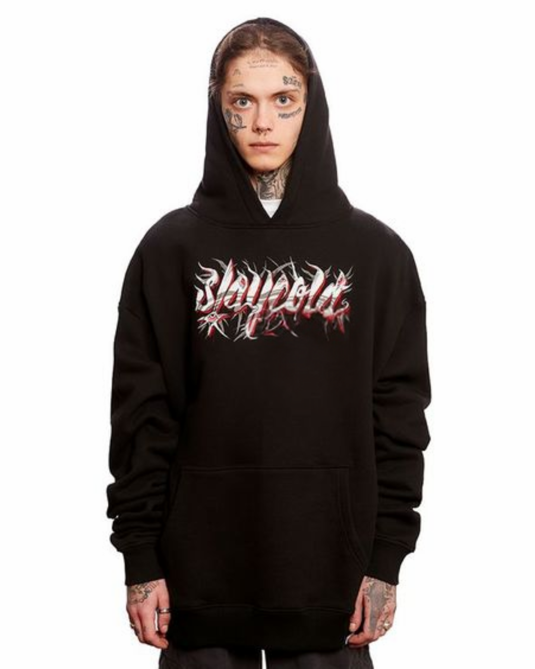 Unisex Black Oversized Hoodie - Wolf Eye