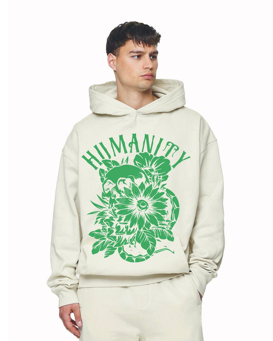 Unisex White Oversized Hoodie - Humanity