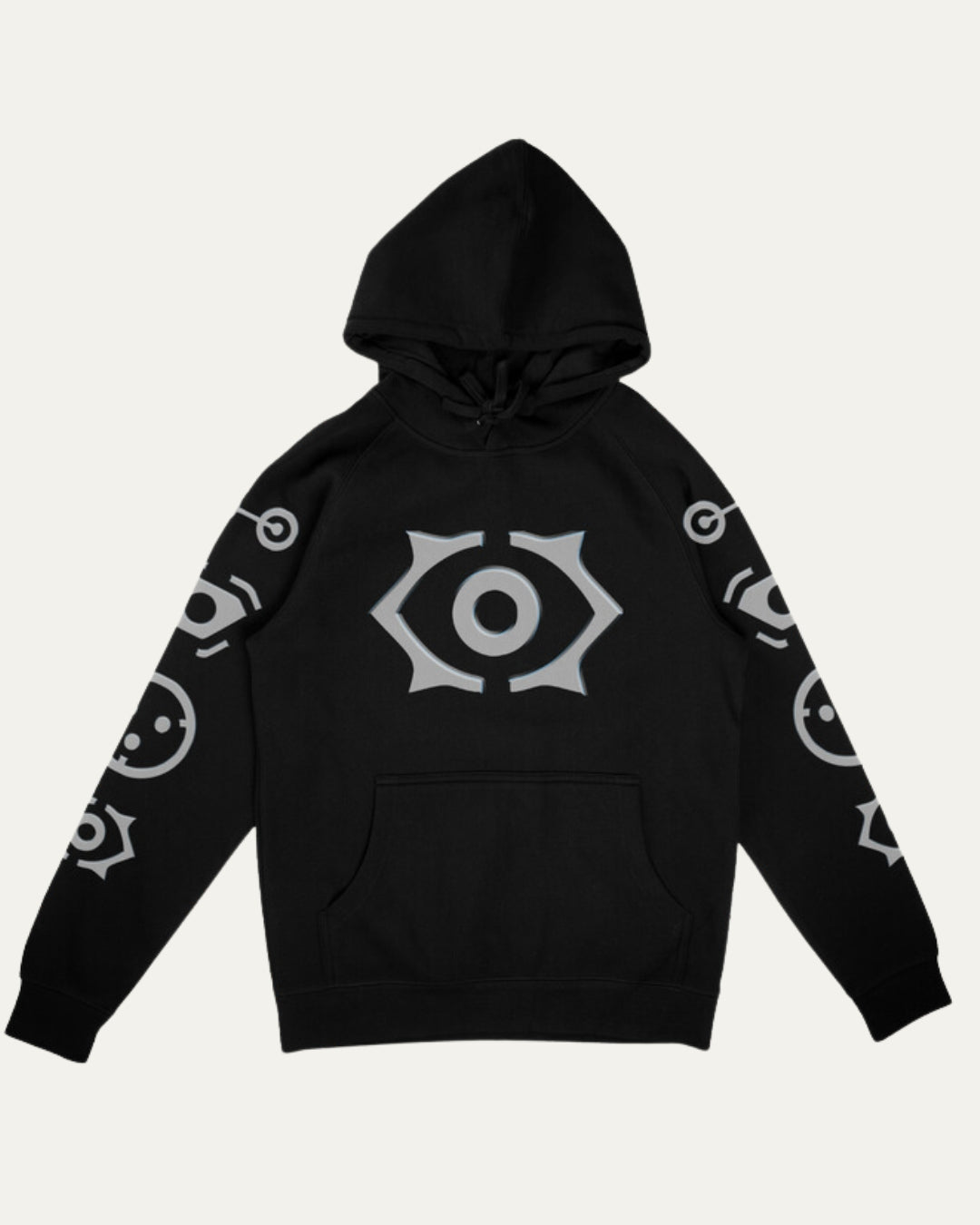 Unisex Black Oversized Hoodie - Gamer Robot