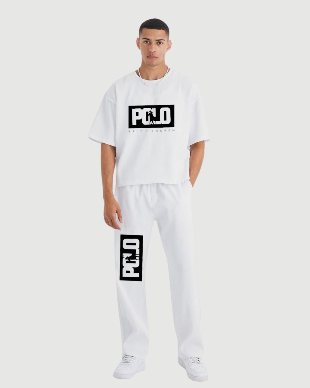 Men Polo Ralph Lauren Oversized Cord Set - White and White