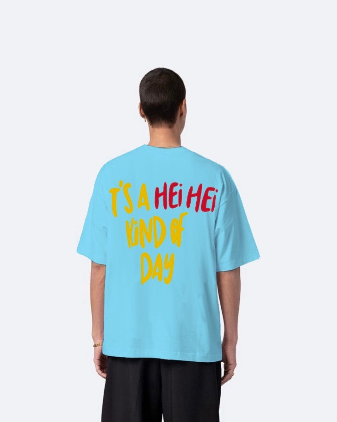 Hen Blue Urban Oversized T-Shirt for Men(*)