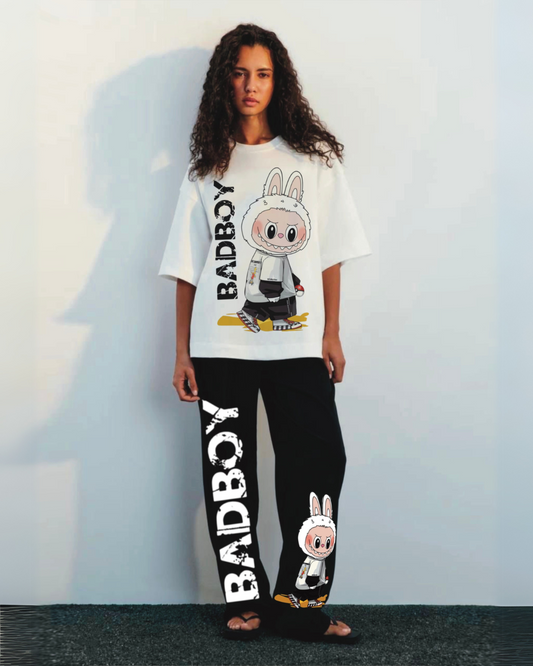 BADBOY LABUBU CORDSET (WHITE AND BLACK)