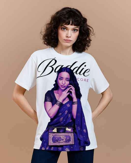 BADDIE CORE UNISEX EXCLUSIVE OVERSIZED TEE - WHITE