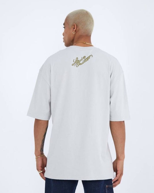CURSIVE VUITTON UNISEX EXCLUSIVE OVERSIZED TEE - WHITE