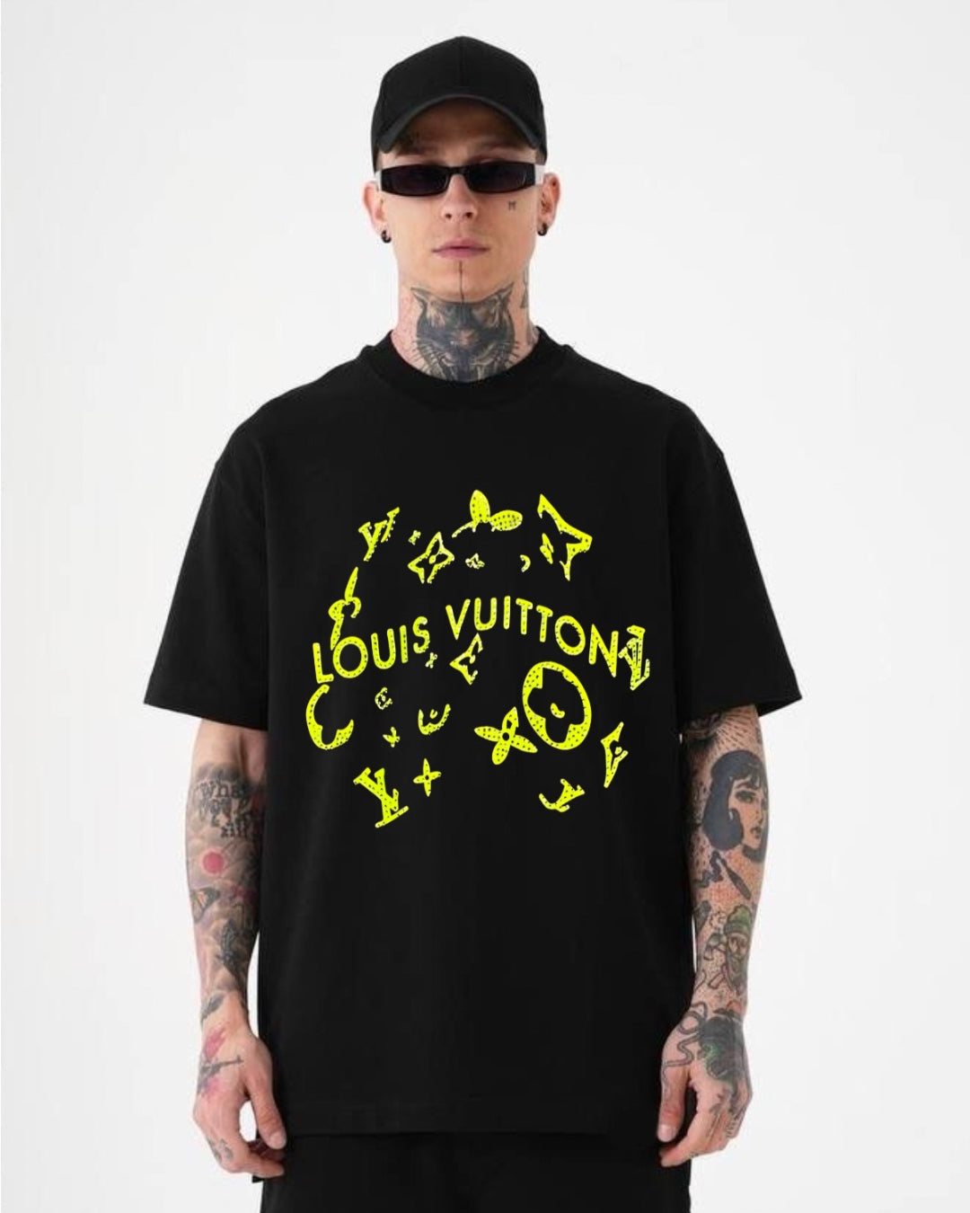 GLOW MONOGRAM BURST UNISEX EXCLUSIVE OVERSIZED TEE - BLACK(*)