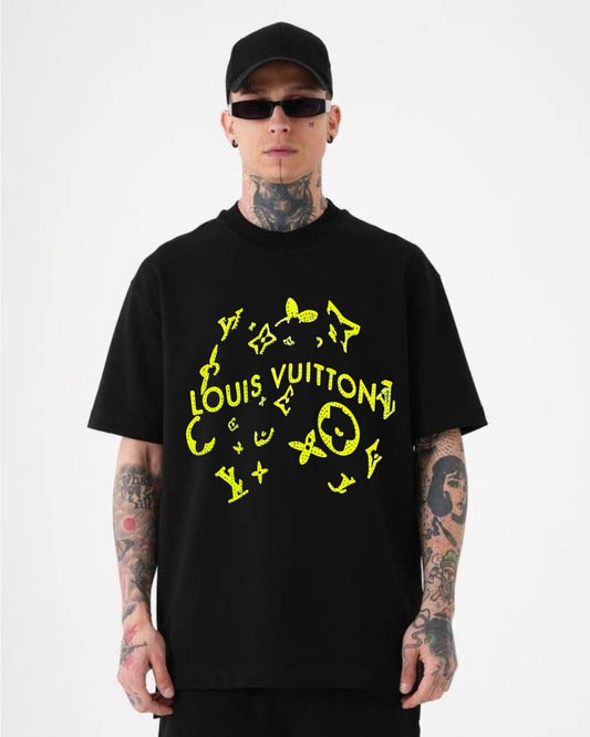 GLOW MONOGRAM BURST UNISEX EXCLUSIVE OVERSIZED TEE - BLACK(*)