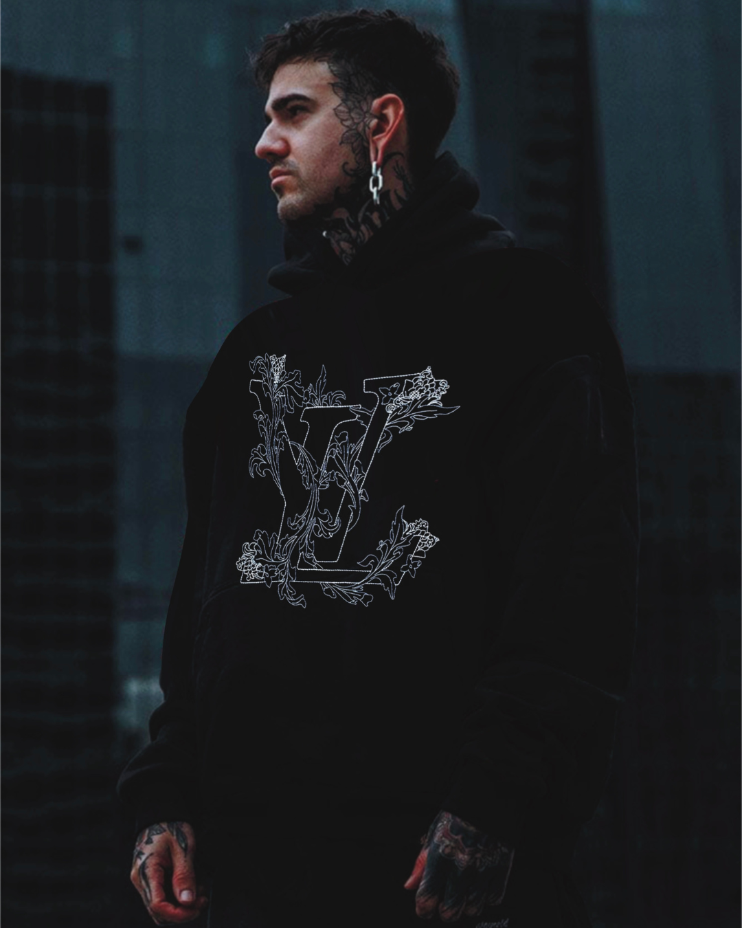 Unisex Black Oversized Hoodie - VL Edition