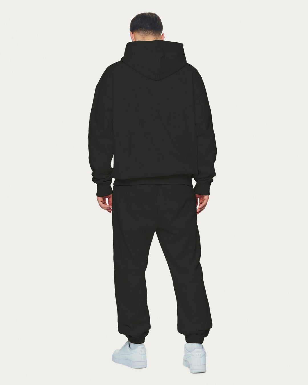 Men's God Father Hoodie Oversized Co-ord Set - Black and Black