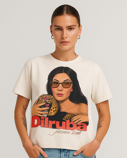 DILRUBA BABI UNISEX EXCLUSIVE OVERSIZED TEE - WHITE