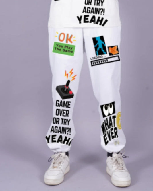 GAME OVER WHITE PANT(*)