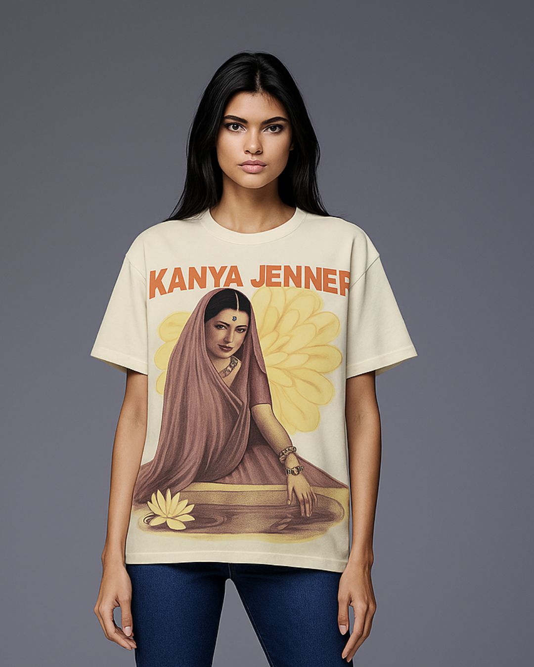 KANYA JENNER UNISEX EXCLUSIVE OVERSIZED TEE - WHITE