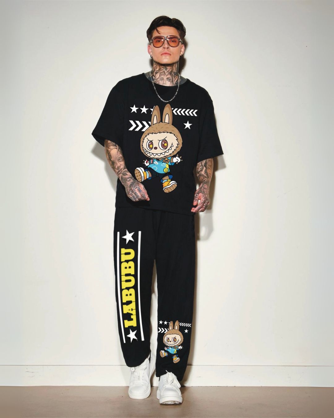 LABUBU FIGHTER CORDSET (BLACK AND BLACK)