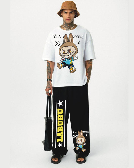 LABUBU FIGHTER CORDSET (WHITE AND BLACK)