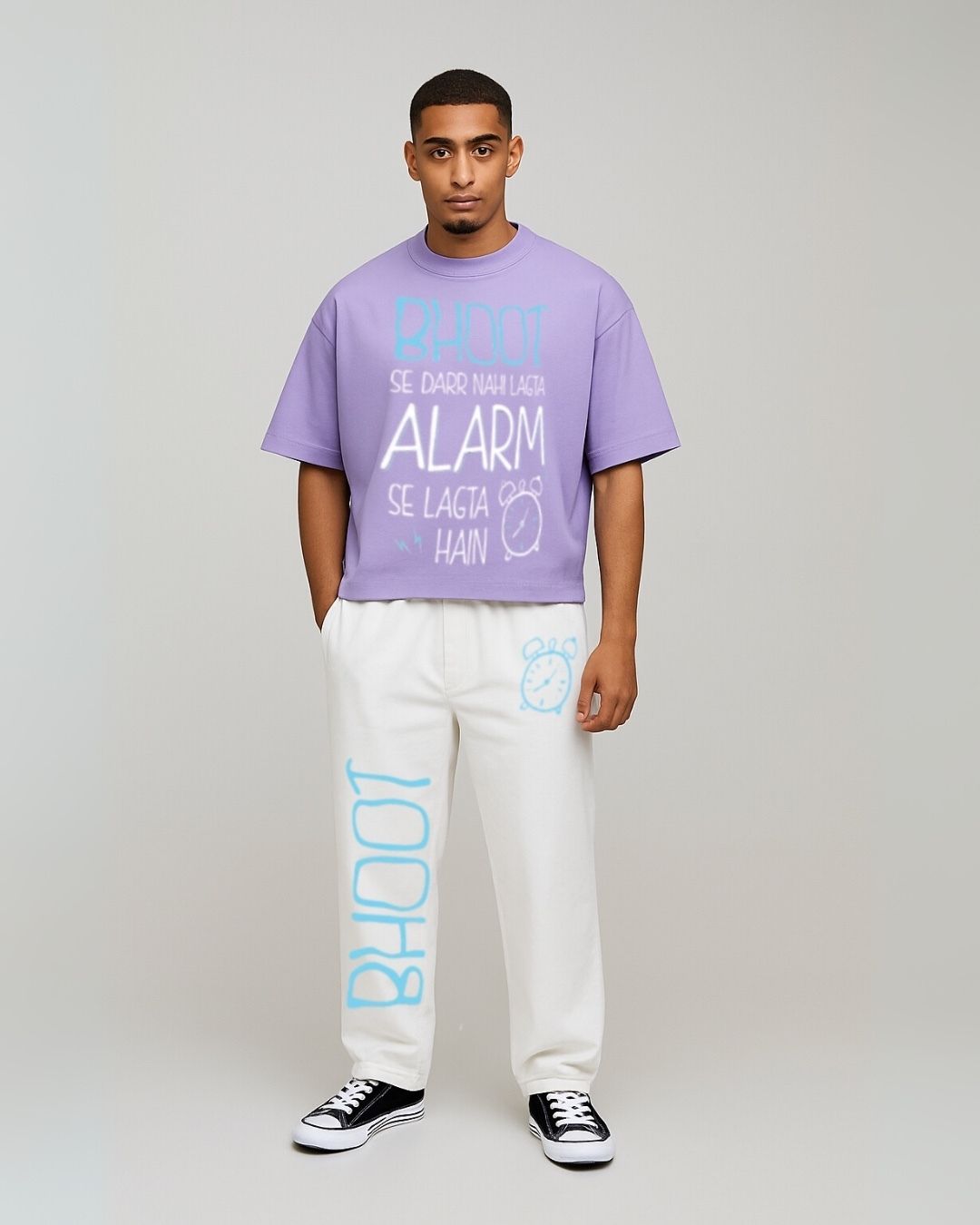 MEN'S ALARM ATTACK CORDS ( PURPLE AND WHITE )