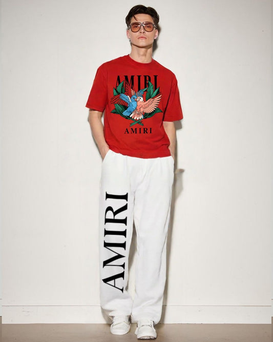 MEN'S AMIRI BIRDS CORDS (RED AND WHITE)