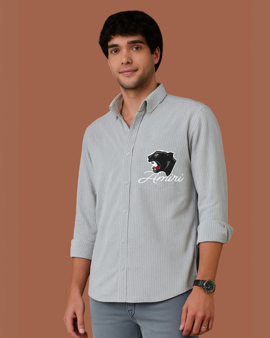 MEN'S AMIRI ROAR FULL SLEEVE STRIPE SHIRT(*)