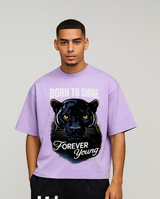 MEN'S BORN TO SHINE  T-SHIRT ( PURPLE)