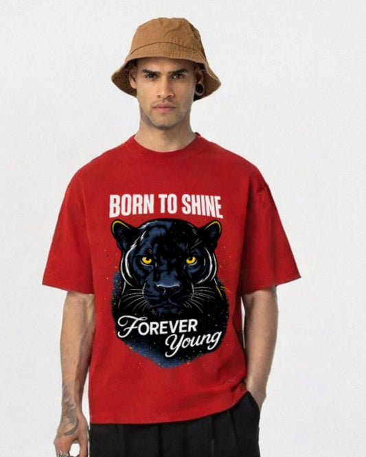 MEN'S BORN TO SHINE T-SHIRT  (RED )