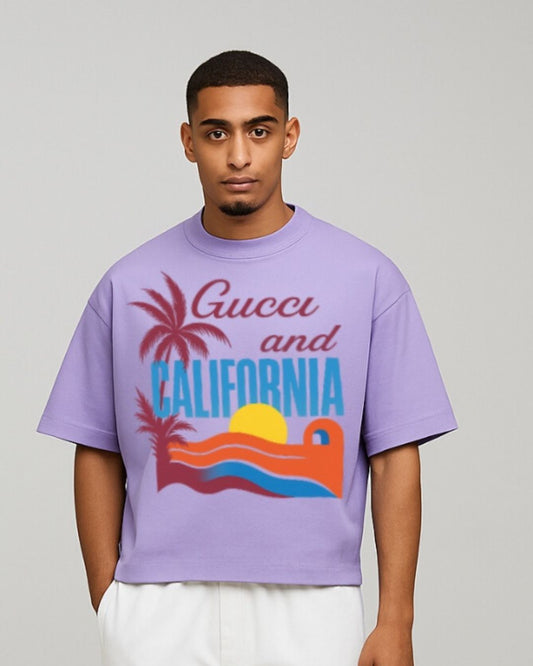 MEN'S CALIFORNIA GUCCI OVERSIZED TSHIRT (PURPLE)