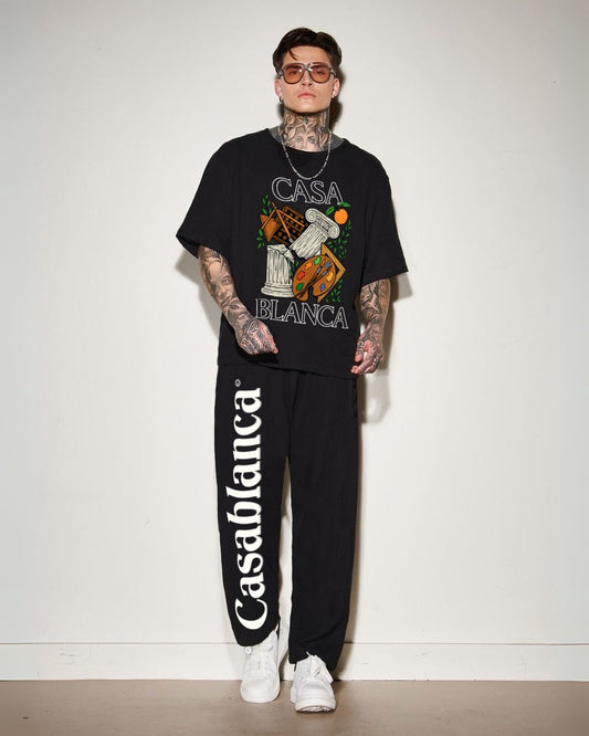 MEN'S CASABLANCA CORDS (BLACK AND BLACK)