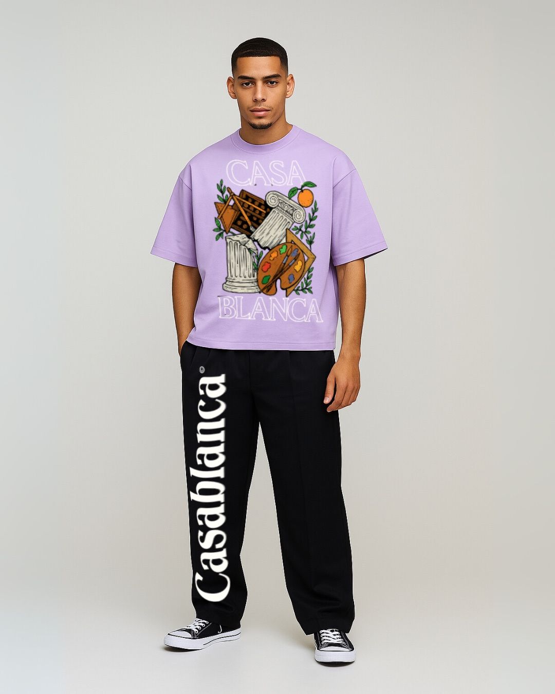 MEN'S CASABLANCA CORDS (PURPLE AND BLACK)