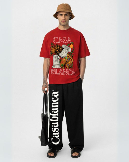 MEN'S CASABLANCA CORDS (RED AND BLACK)