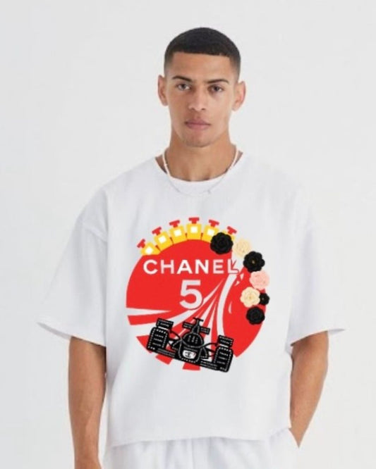 MEN'S CHANEL OVERSIZED TSHIRT (WHITE)