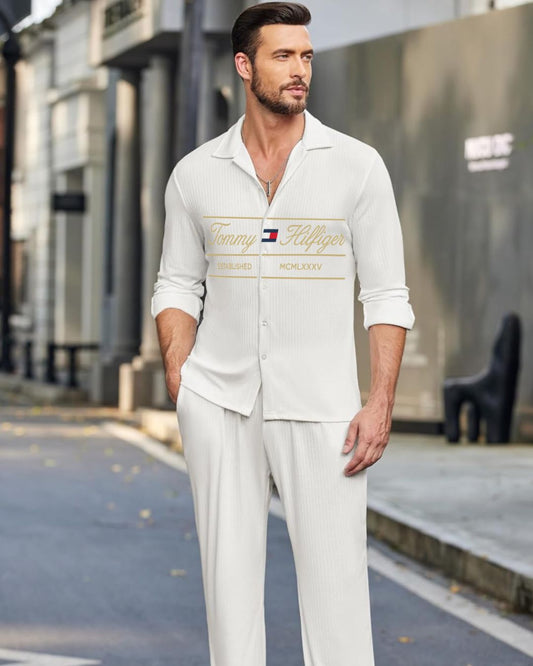 MEN'S CLASSIC SAILOR FULL SLEEVE WHITE SHIRT