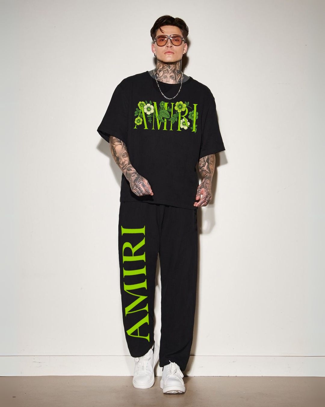 MEN'S FLORA AMIRI CORDS (BLACK AND BLACK)