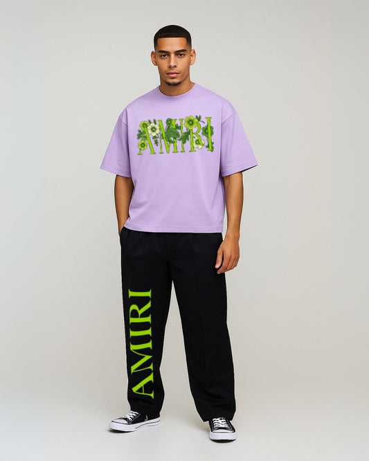 MEN'S FLORA AMIRI CORDS (PURPLE AND BLACK)