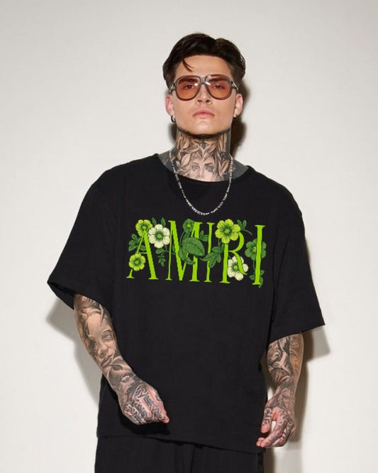 MEN'S  FLORA AMIRI OVERSIZED TSHIRT (BLACK)