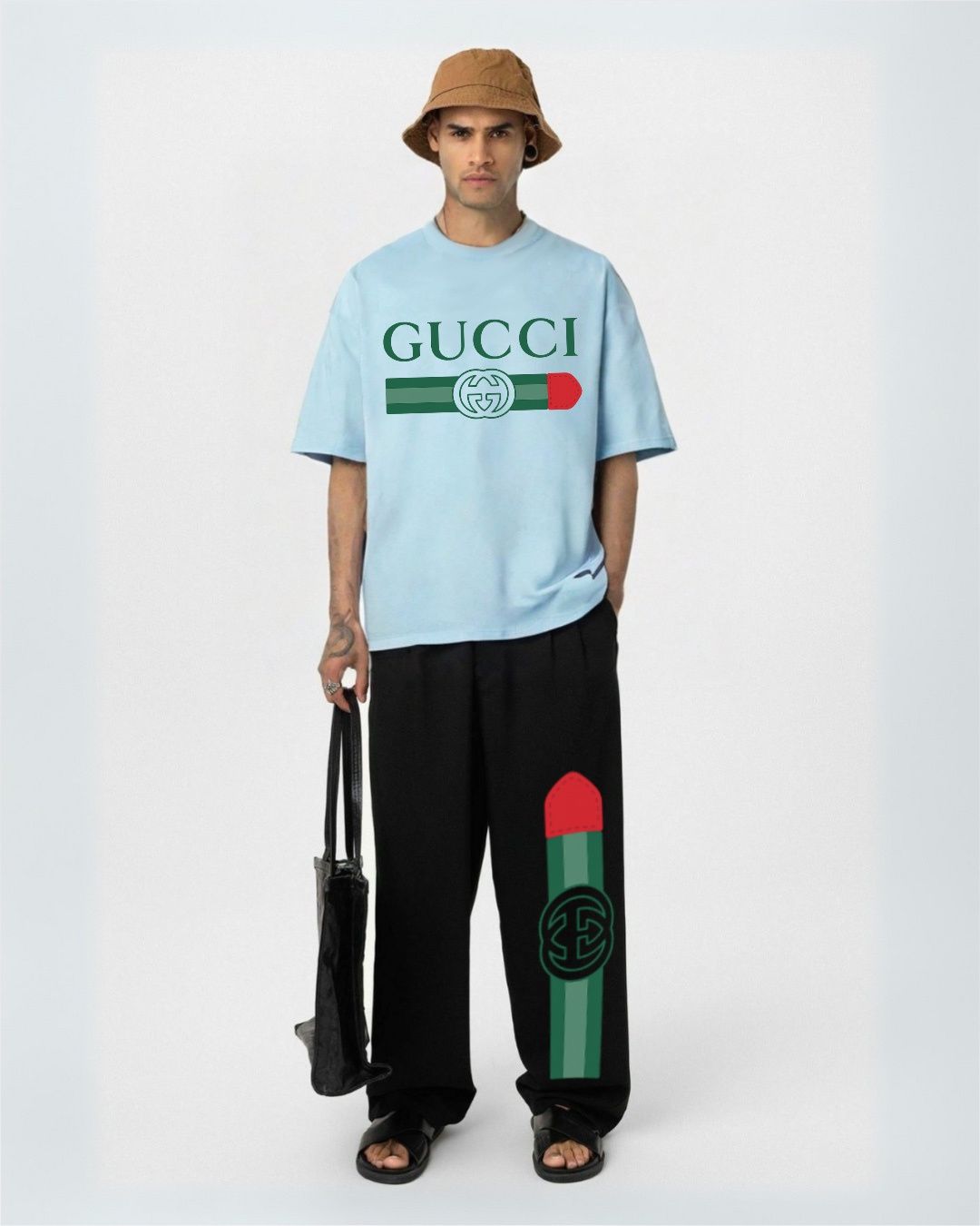 MEN'S GG GUCCI CORDS (BLUE AND BLACK)