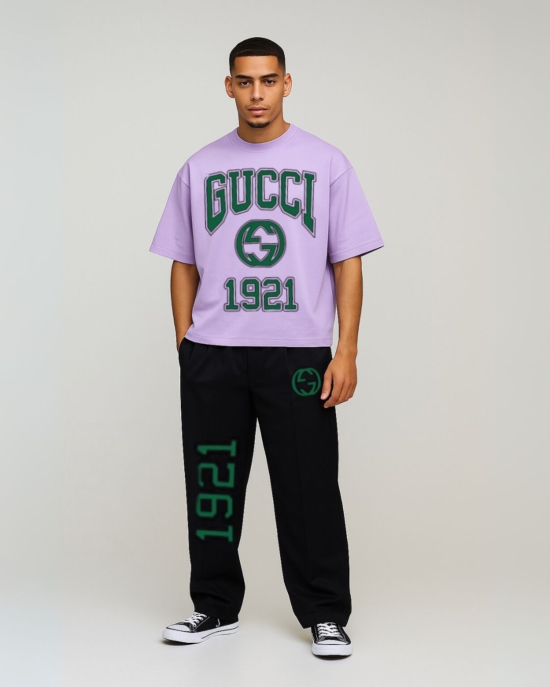 MEN'S GUCCI 1921 CORDS (PURPLE AND BLACK)