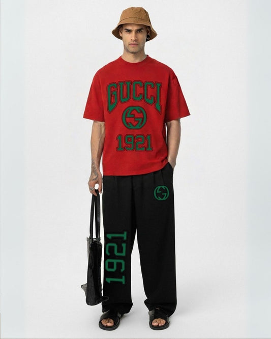 MEN'S GUCCI 1921 CORDS (RED AND BLACK)