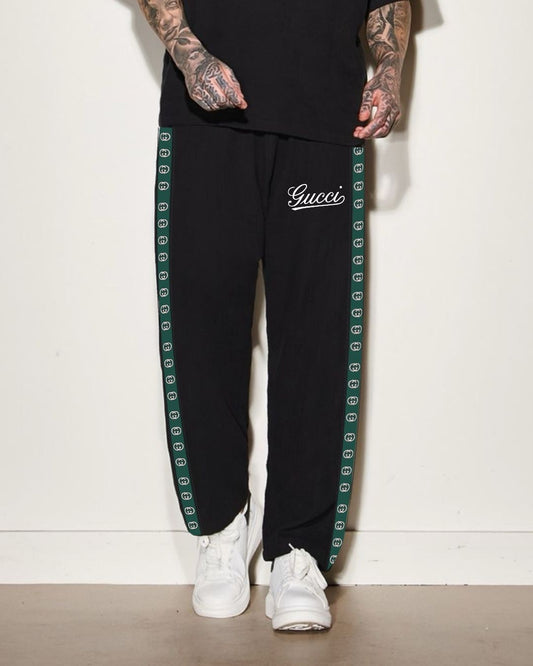 MEN'S GUCCI POP BLACK COTTON PANT