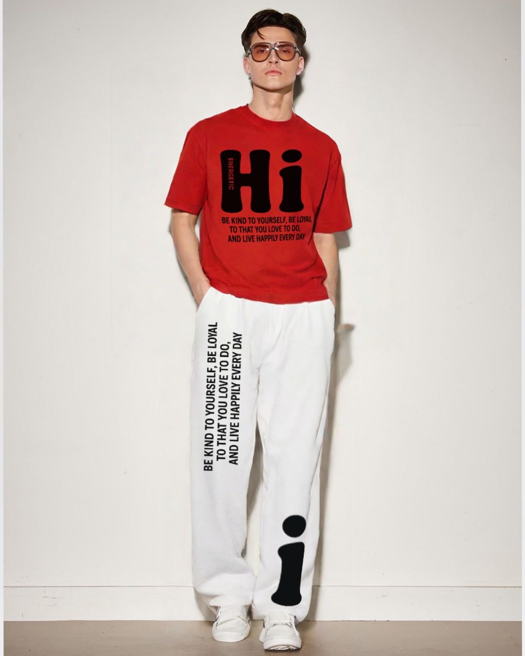 MEN'S HI ENERGETIC CORDS (RED AND WHITE)