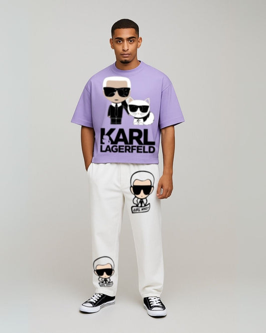 MEN'S KARL WHO  CORDS (PURPLE AND WHITE)