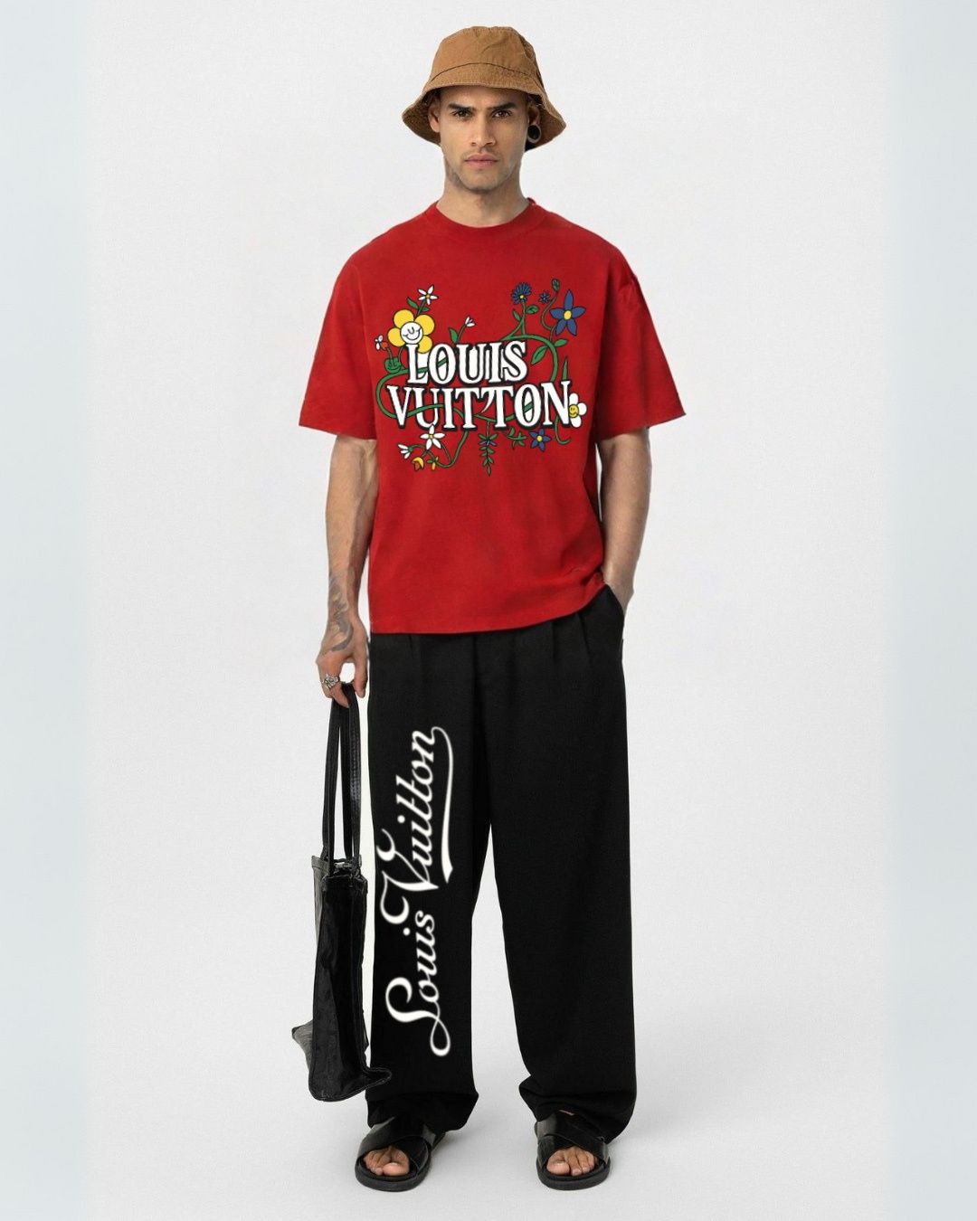 MEN'S  LV BLOSSOM CORDS (RED AND BLACK)