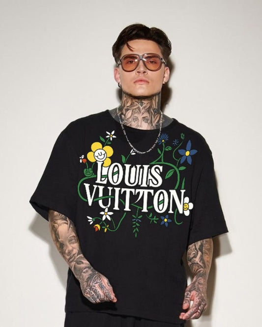 MEN'S  LV BLOSSOM OVERSIZED TSHIRT (BLACK)