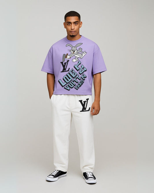 MEN'S LV BUNNY CORDS (PURPLE AND WHITE)