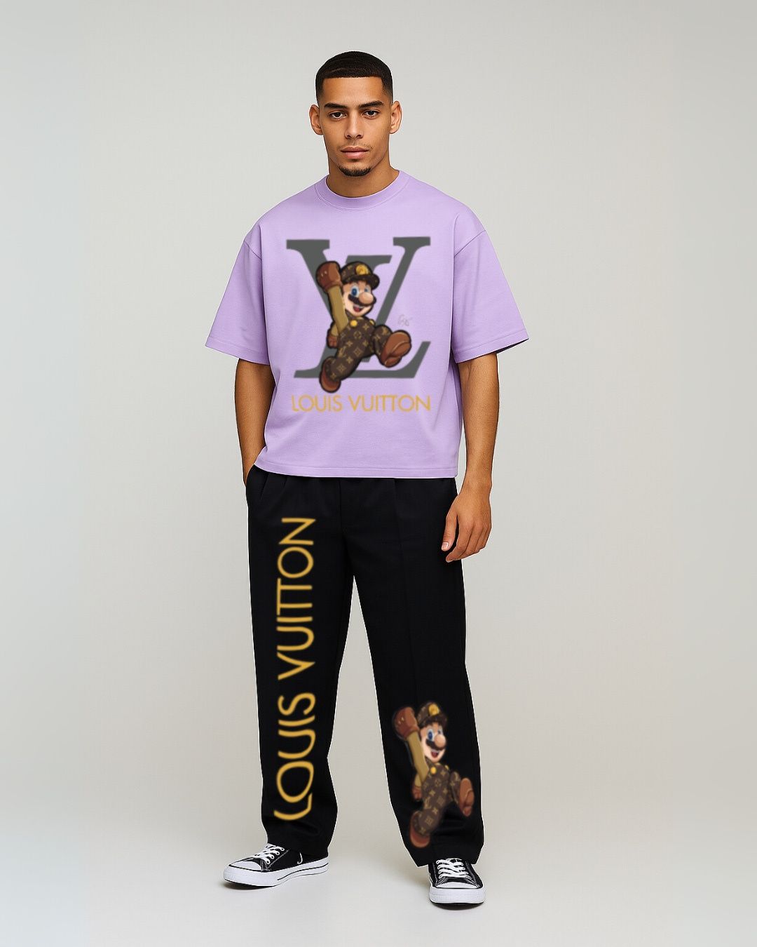 MEN'S LV MARIO CORDS (PURPLE AND BLACK)