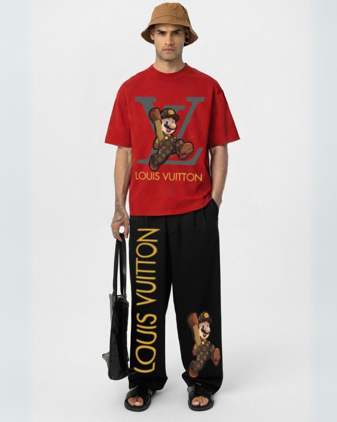 MEN'S LV MARIO CORDS (RED AND BLACK)