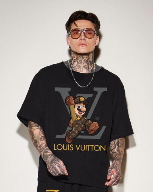 MEN'S  LV MARIO OVERSIZED TSHIRT (BLACK)