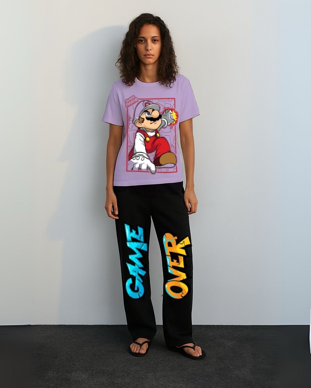 WOMEN'S MARIO'S GAME CORDS (PURPLE AND BLACK)