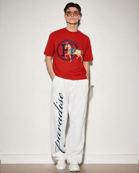MEN'S PARIS HORSE CORDS (RED AND WHITE)