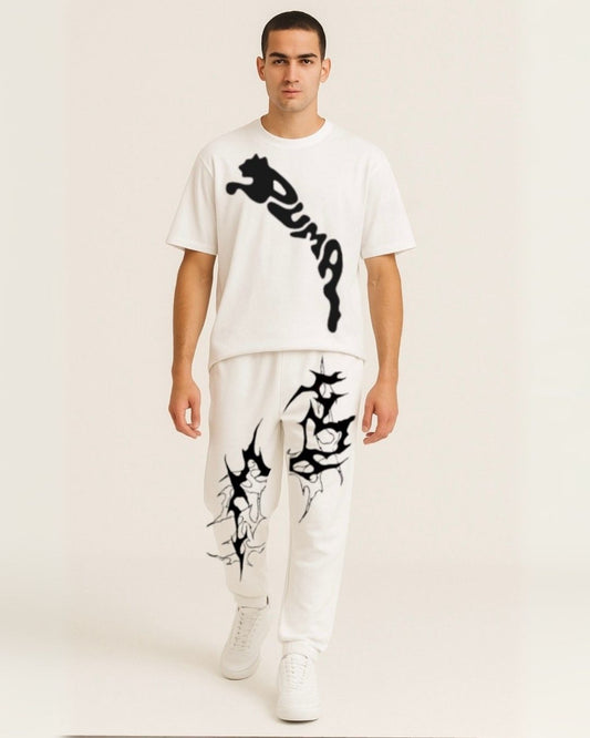 MEN'S PUMA SHOCKWAVE  CORDS (WHITE AND WHITE)