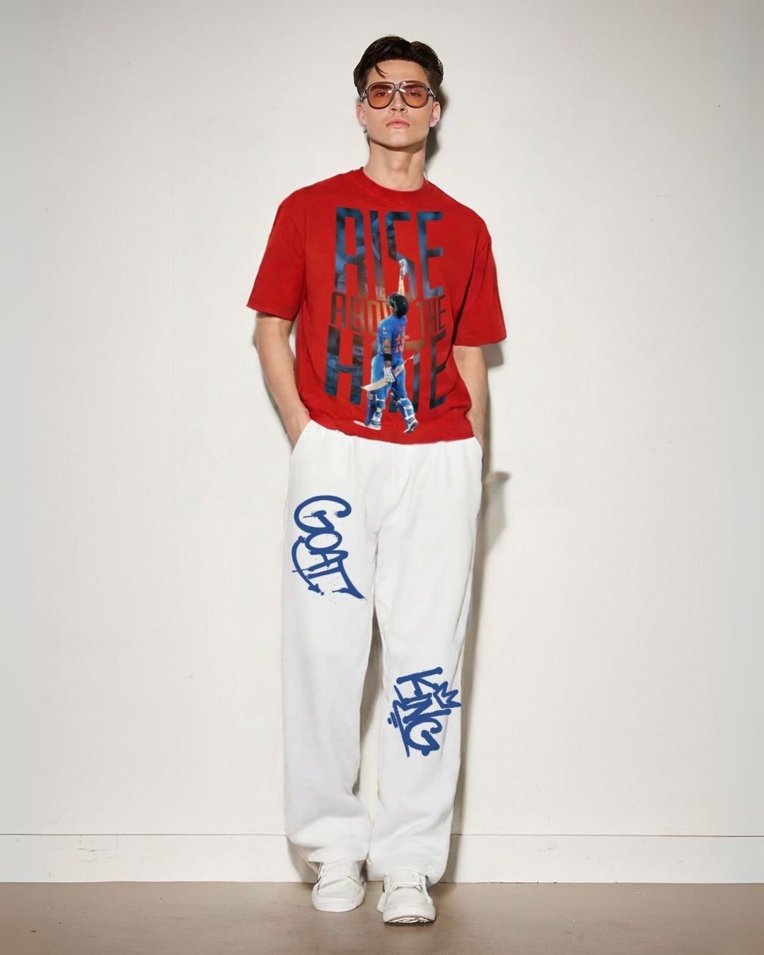 MEN'S RISE CORDS (RED AND WHITE)